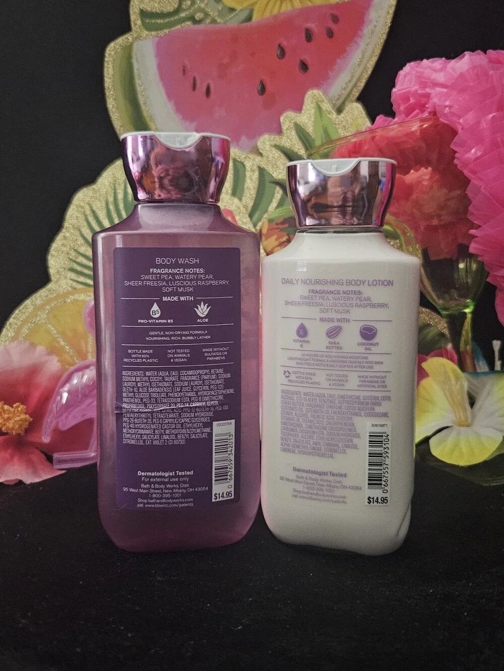 NWT Bath & Body Works Sweet Pea Body Care Set - Pink & White READ DESCRIPTION!